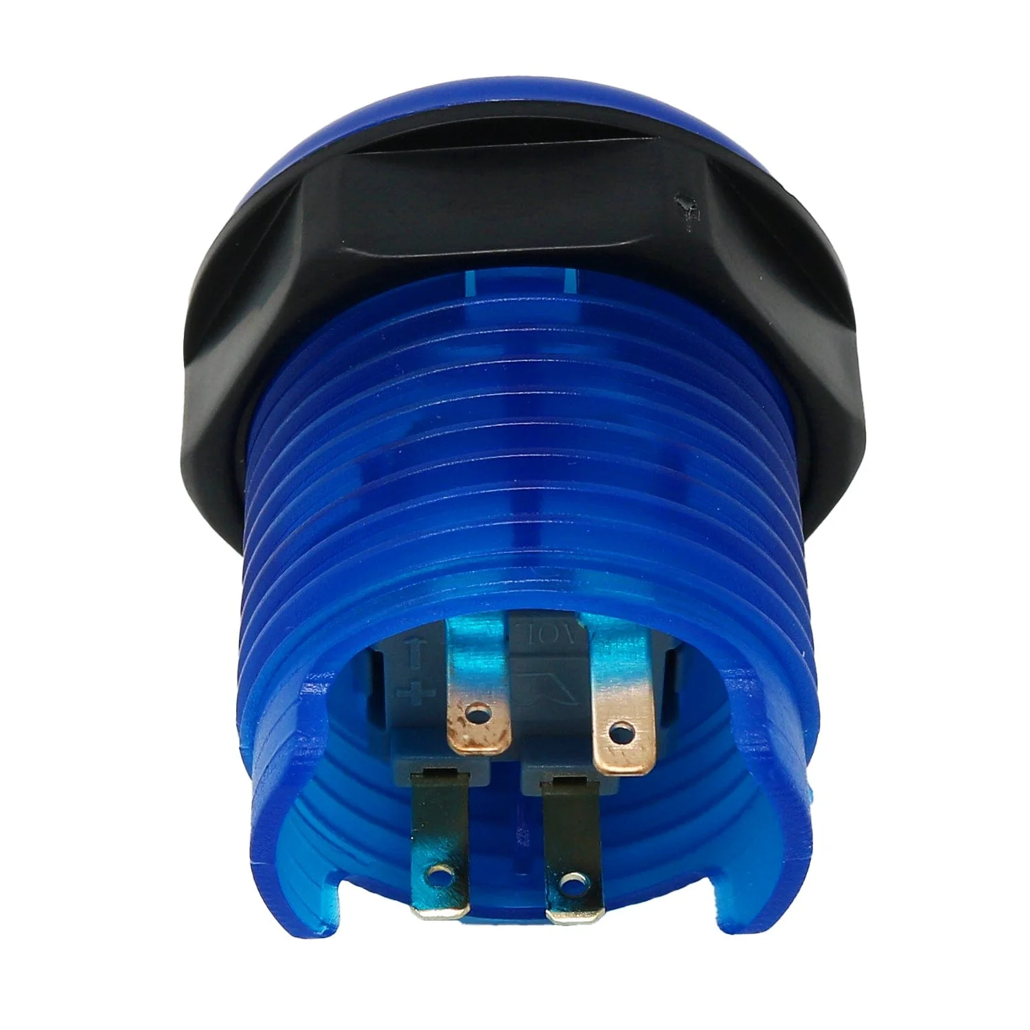 Arcade Button with LED - 30mm Translucent Blue - Image 2