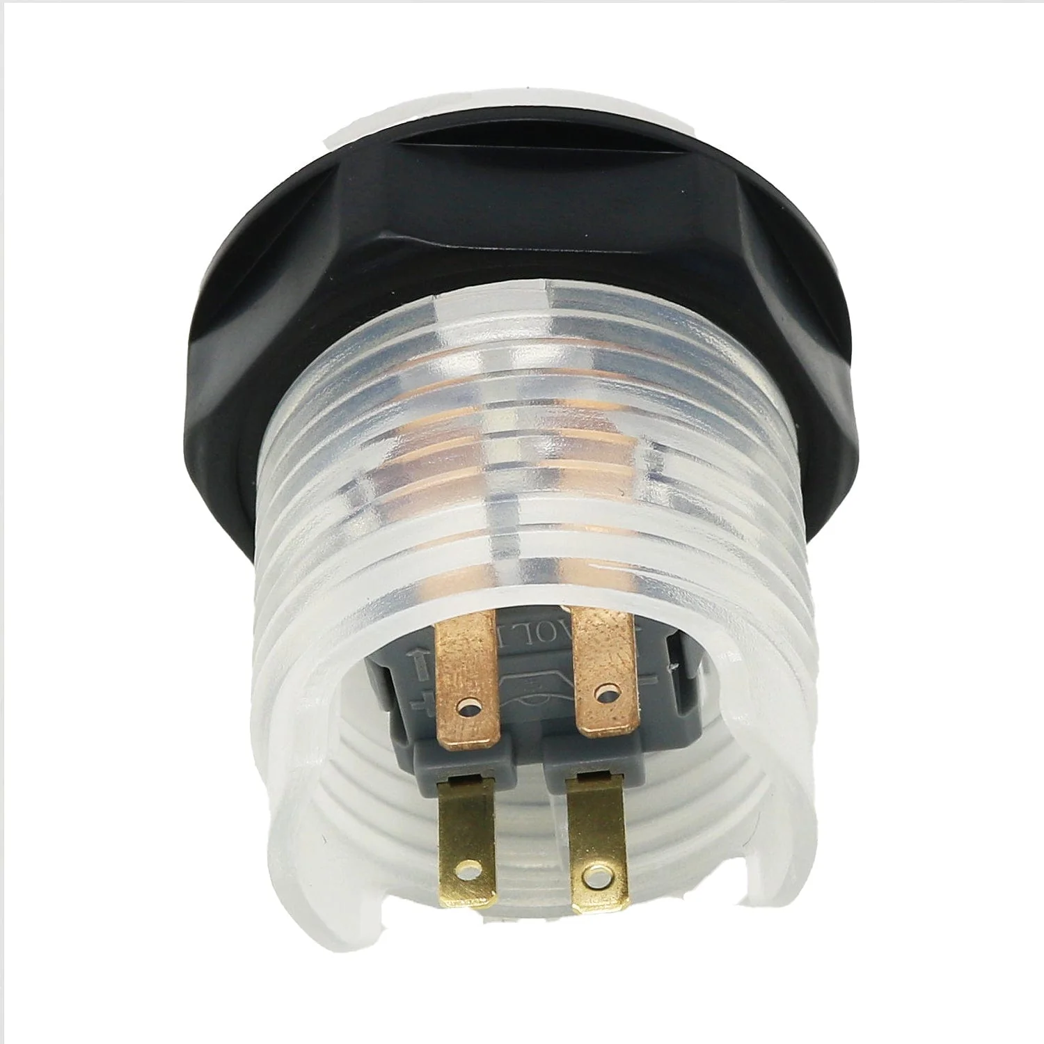 Arcade Button with LED - 30mm Translucent Clear - Image 2