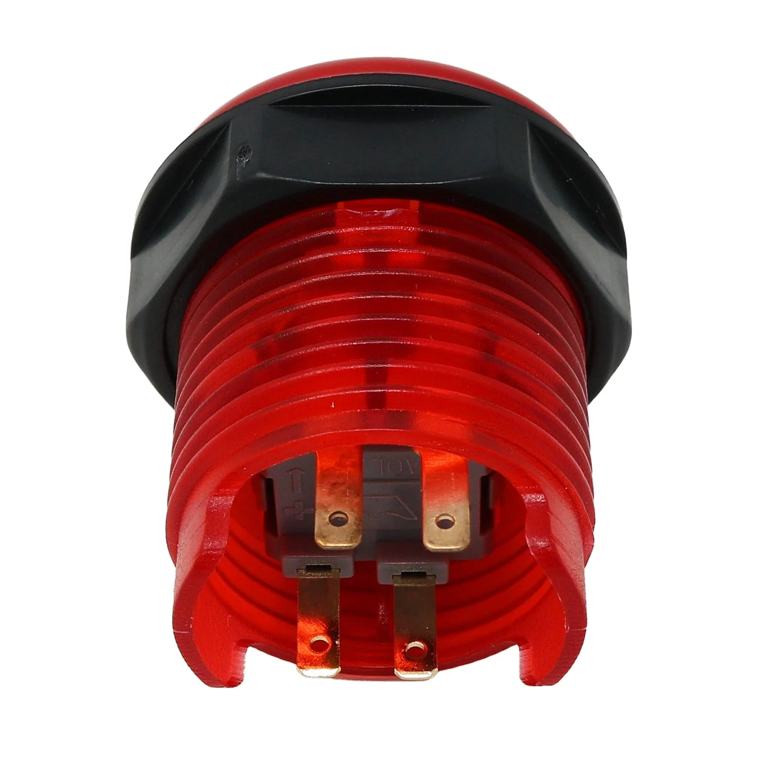 Arcade Button with LED - 30mm Translucent Red - Image 2