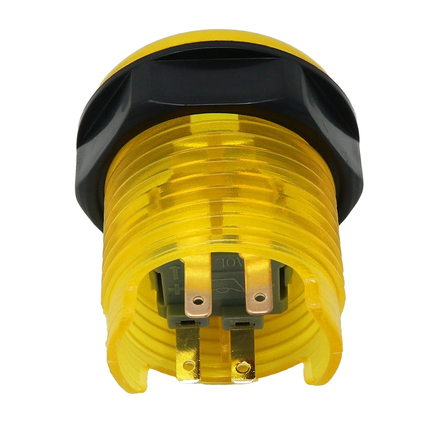 Arcade Button with LED - 30mm Translucent Yellow - Image 2