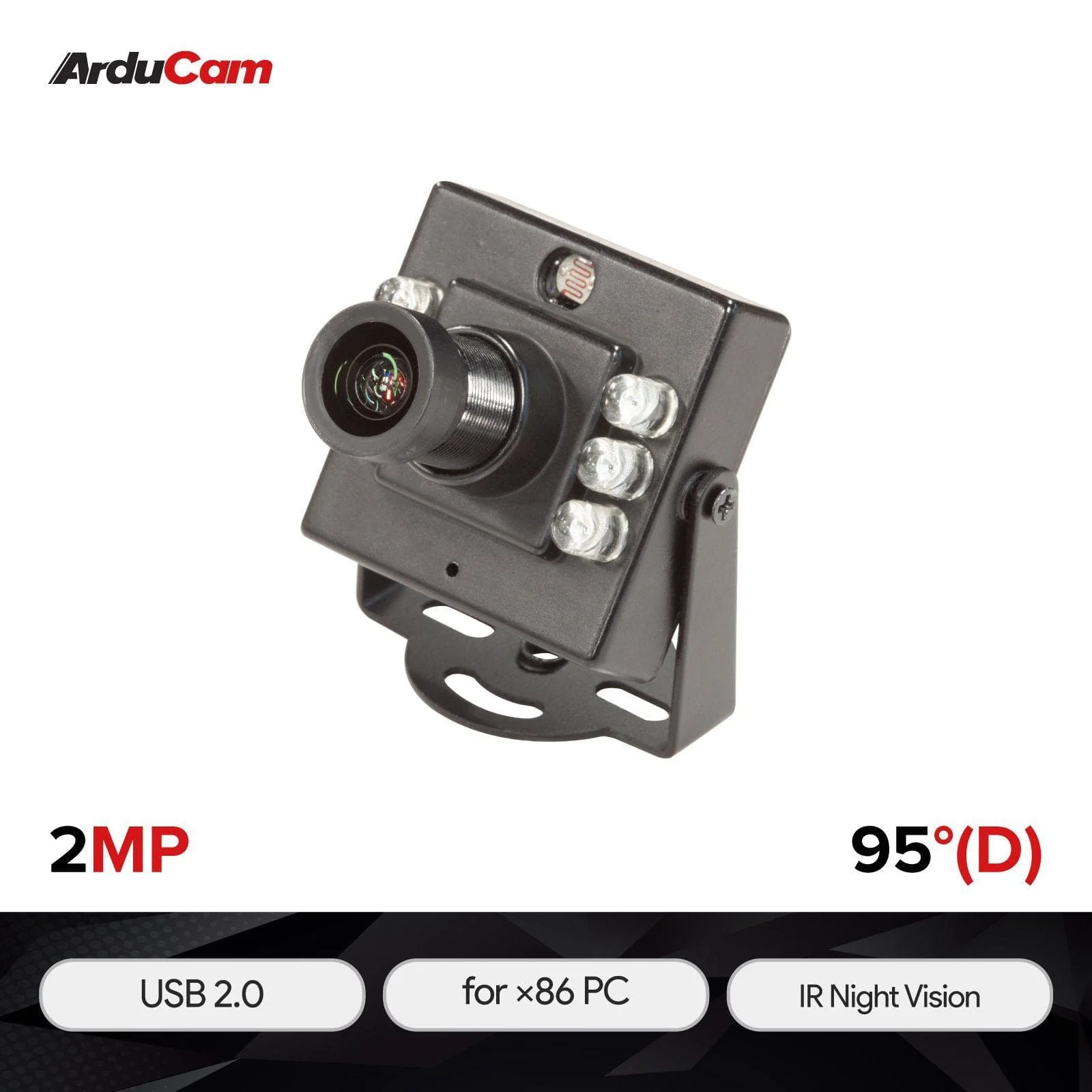 Arducam 2MP IMX462 Day/IR Night Vision USB UVC Camera with Metal Case - Image 2