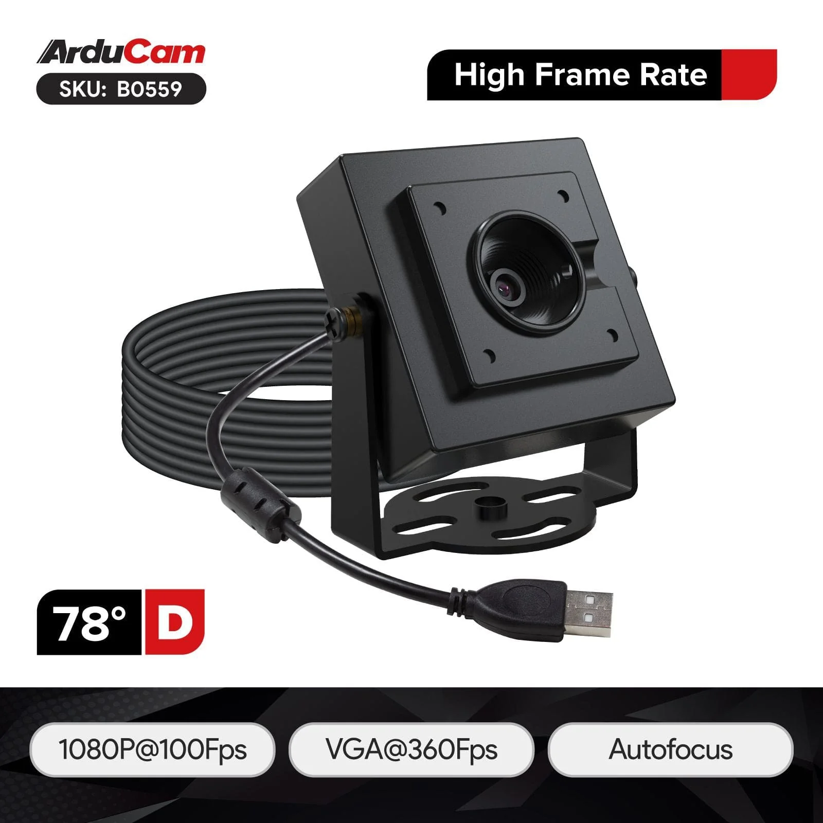 Arducam ezBOX Swift - High Framerate Autofocus USB 2.0 UVC Camera - Image 3