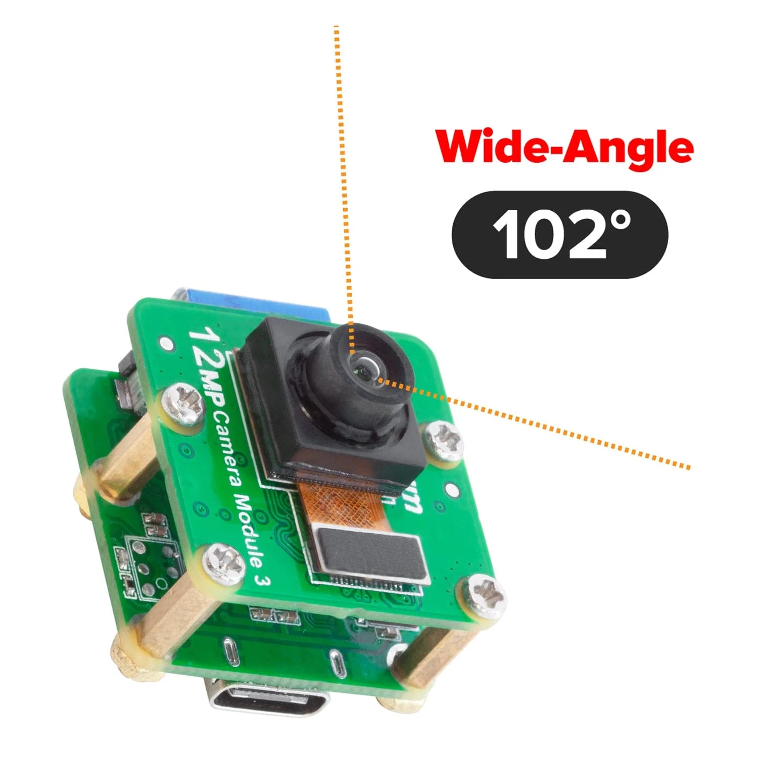 Arducam Wide Angle 12MP IMX708 USB-C UVC Fixed-Focus Camera Module with Microphone - Image 5