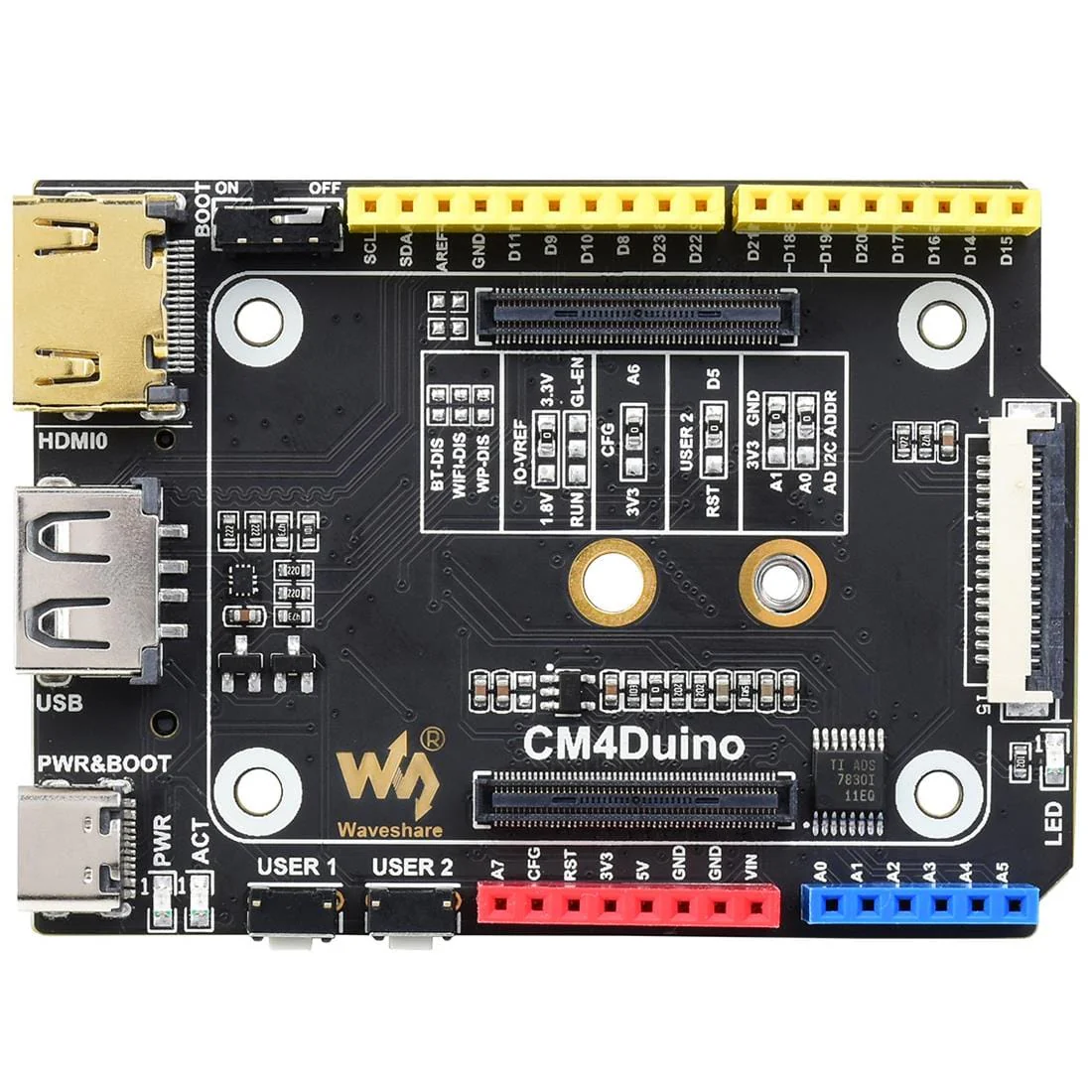 Arduino-Compatible Base Board for Raspberry Pi Compute Module 4 - Image 3