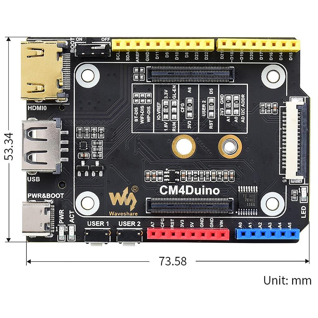 Arduino-Compatible Base Board for Raspberry Pi Compute Module 4 - Image 5