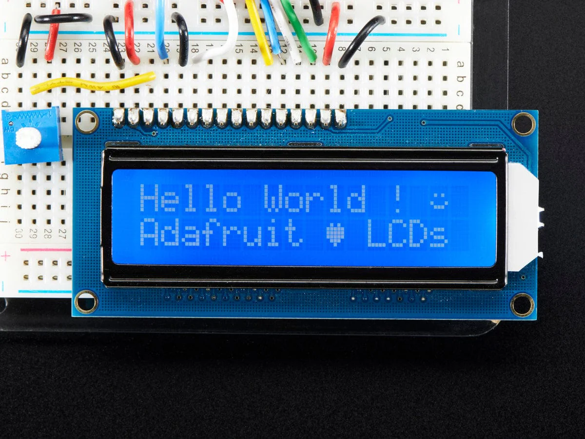 Assembled Standard LCD 16x2 + extras - White on Blue - Image 3