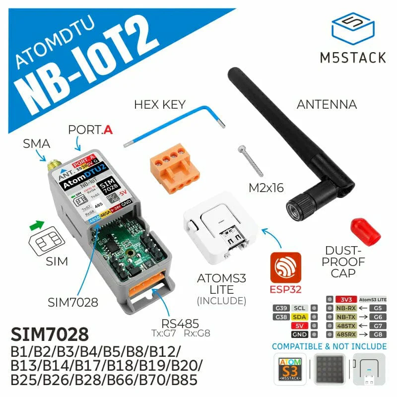 ATOM DTU NB-IoT2 Kit Global Version (SIM7028) - Image 2