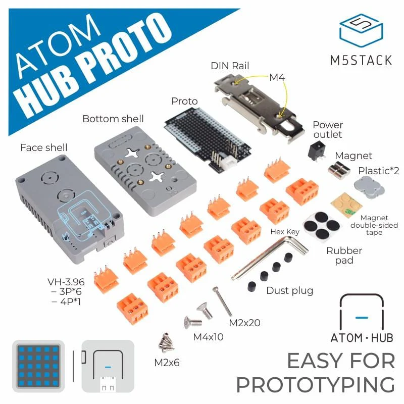 M5Stack ATOM HUB DIY Proto Board Kit - Image 2
