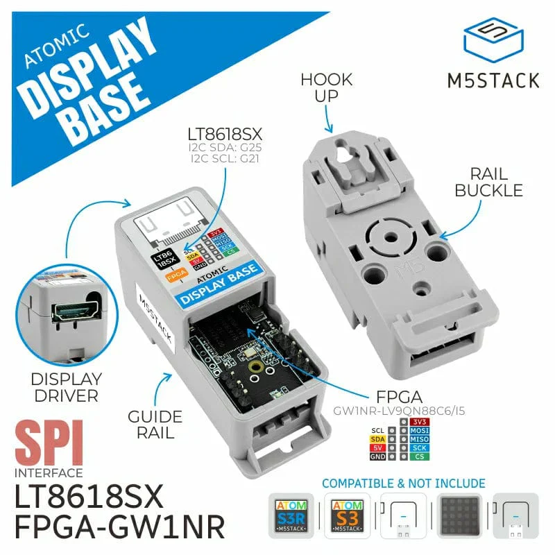 M5Stack Atom GW1NR - HDMI Display Base - Image 2