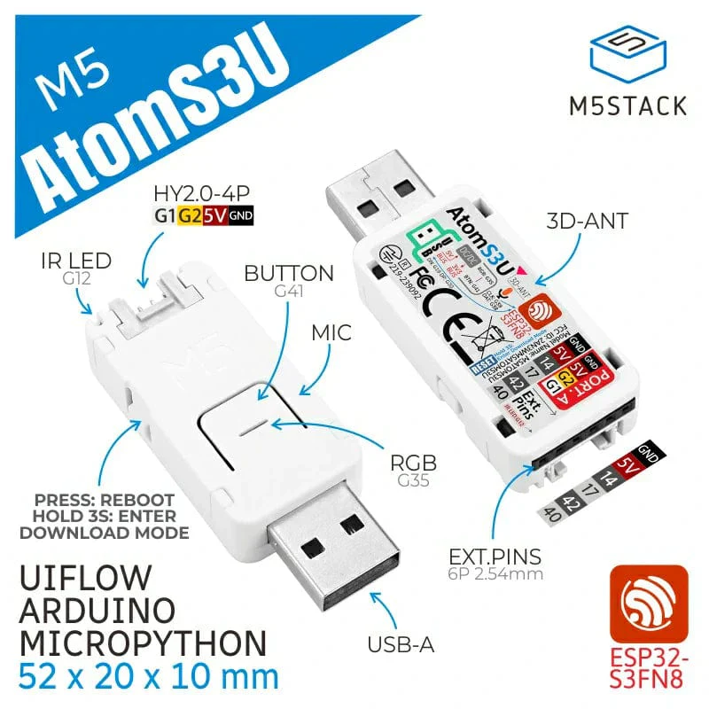M5Stack ATOMS3U - Image 2