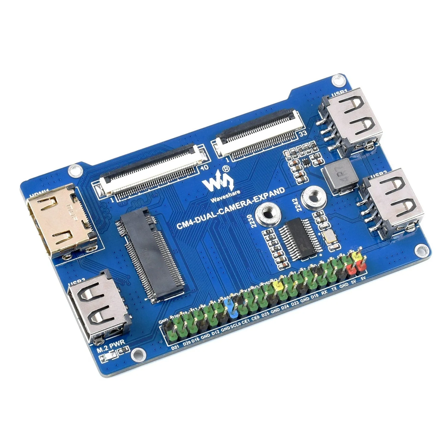 Binocular Camera Base Board for CM4 with Interface Expander - Image 3