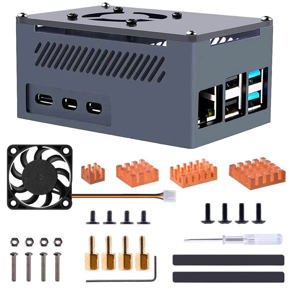 Tall Aluminium Cooling Case for Raspberry Pi 5 - Image 4