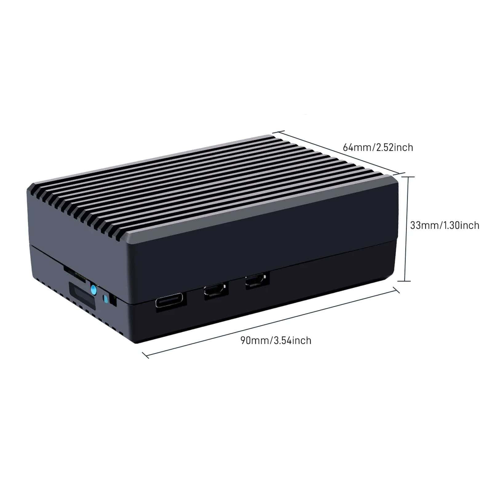 Black Aluminium Passive Cooling Case for Raspberry Pi 5 [discontinued] - Image 3