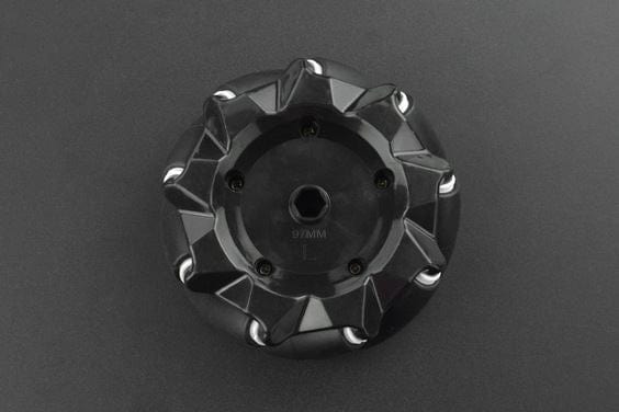 Black Mecanum Wheel (97mm) - Left [Discontinued] - Image 3