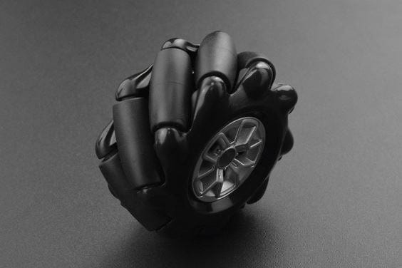 Black Mecanum Wheel (97mm) - Left [Discontinued] - Image 4