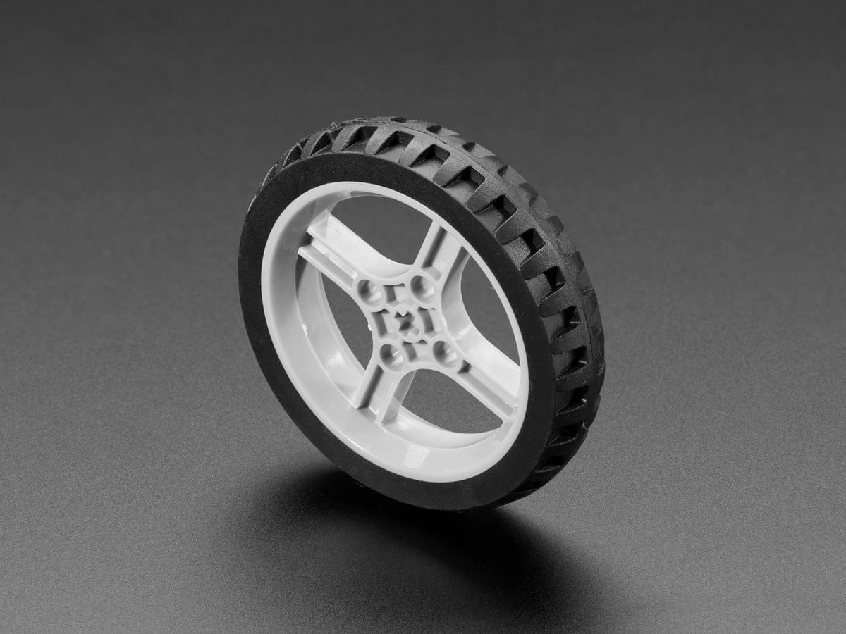 Black Multi-Hub Wheel for TT / Building Bricks or N20 Motor - 65mm Diameter - Image 2