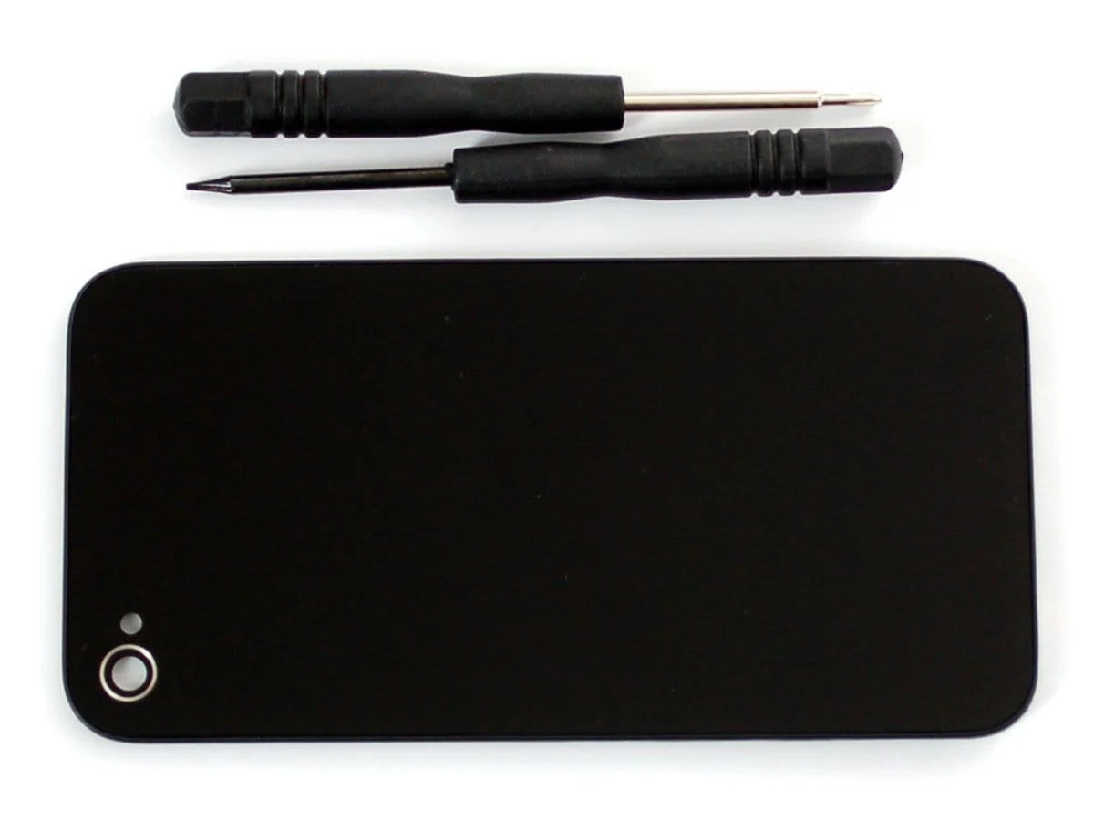 Black No-Logo iPhone Replacement Back - iPhone 4S [Discontinued] - Image 2