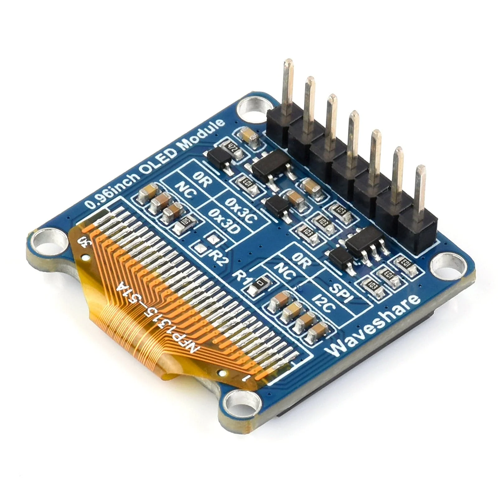 Blue 0.96" OLED Display Module (128x64) - Image 3