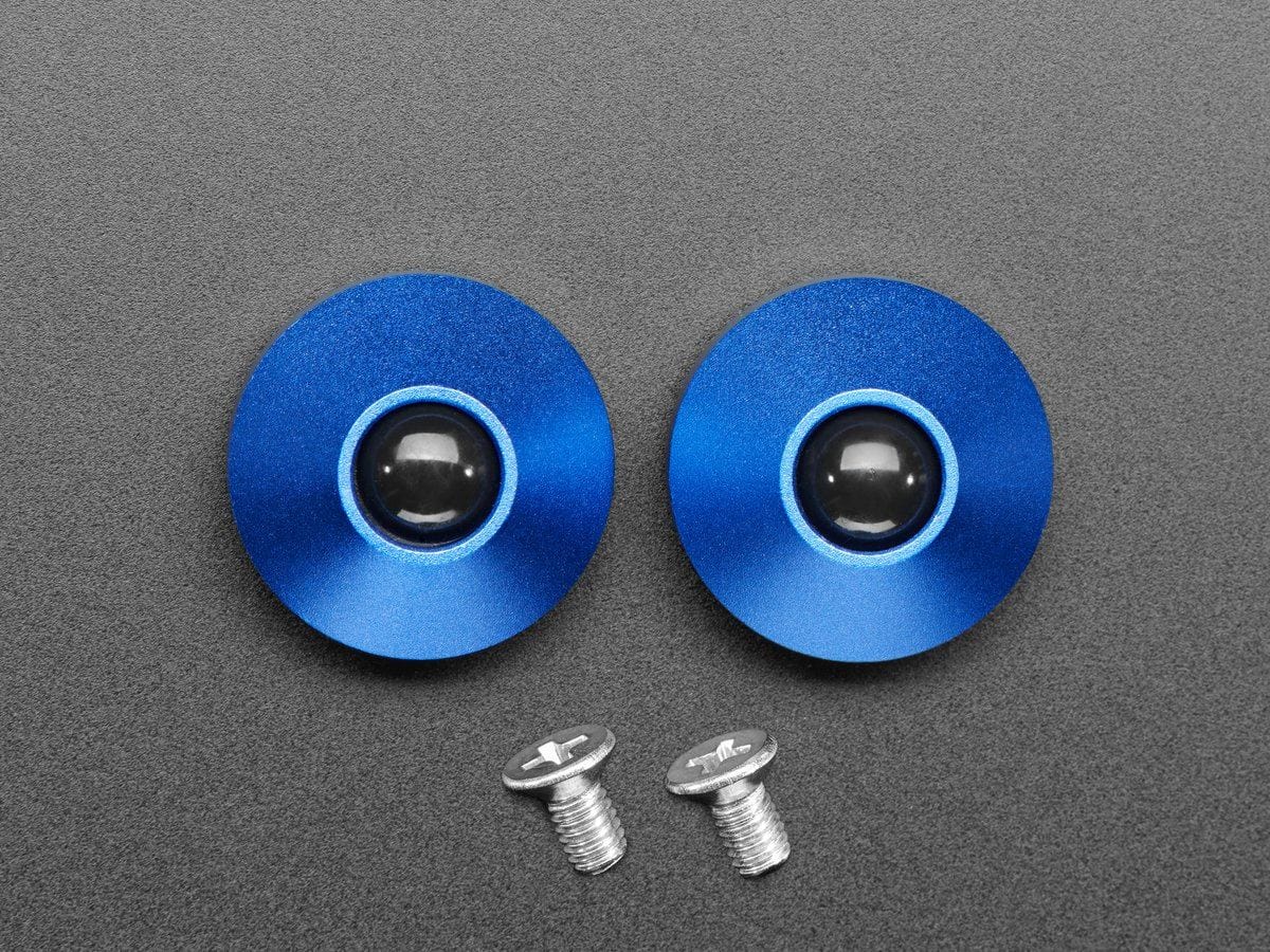 Blue Anodized Aluminum Bumper Feet - Pack of 2 - Image 2