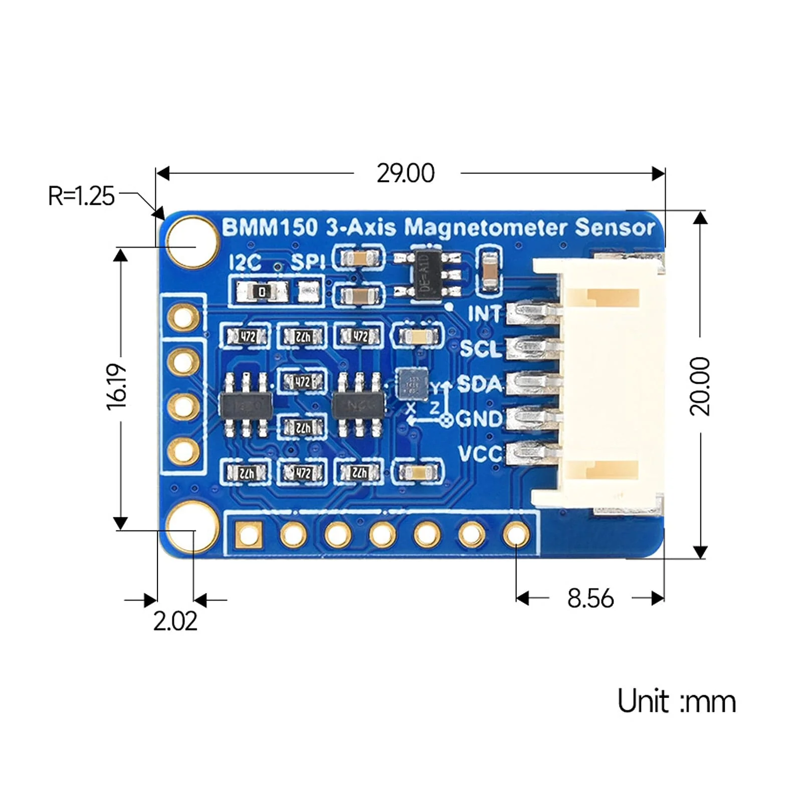 BMM150 3-Axis Magnetometer Sensor - Image 6