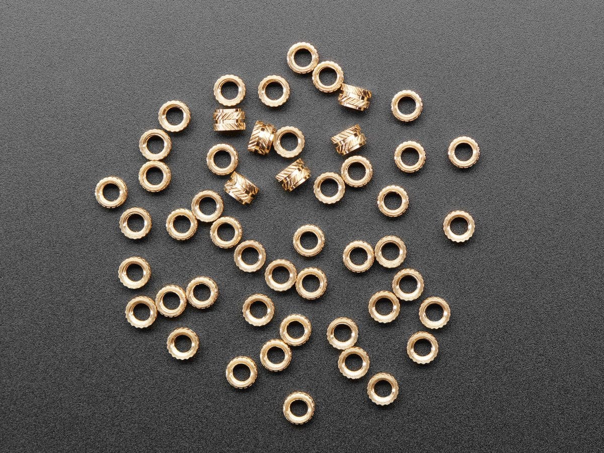 Brass Heat-Set Inserts for Plastic - M3 x 3mm - 50 pack - Image 2
