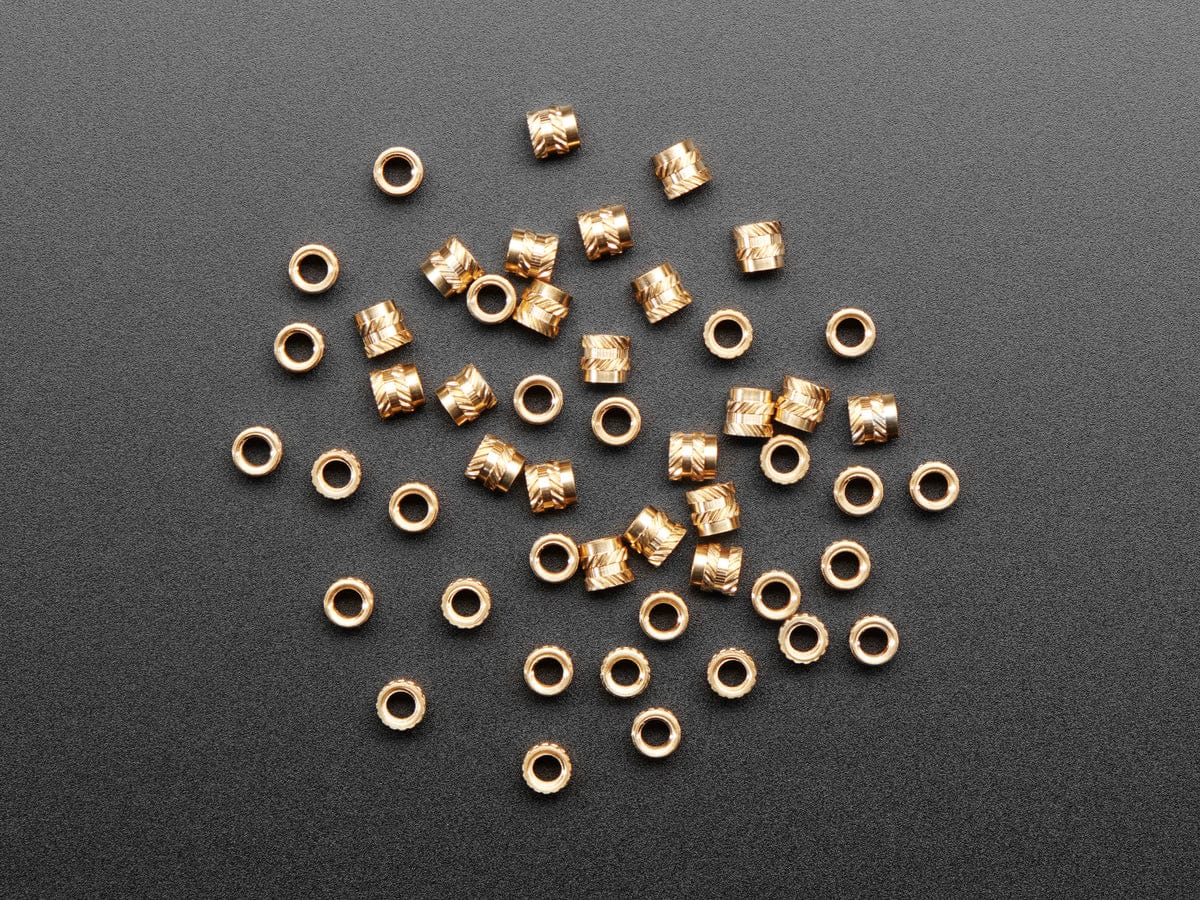 Brass Heat-Set Inserts for Plastic - M3 x 4mm - 50 pack - Image 2