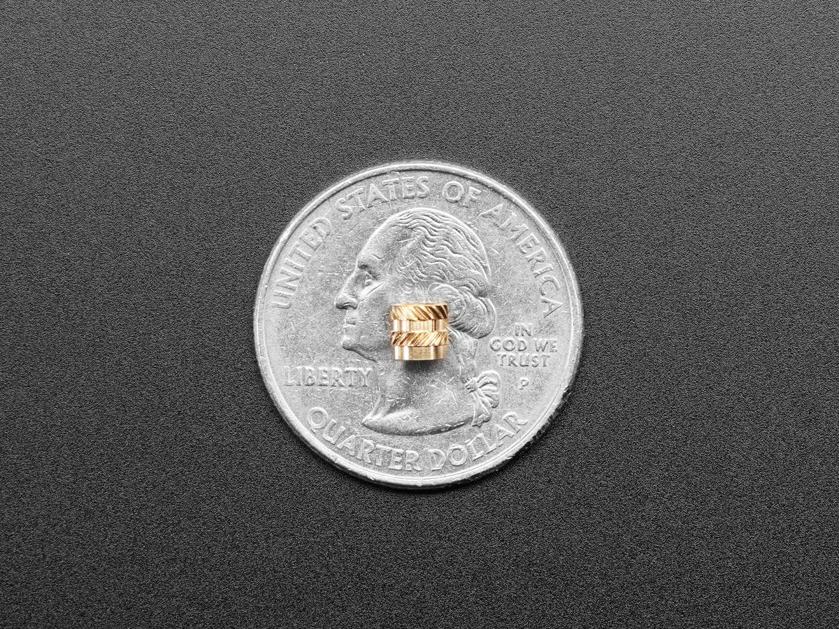 Brass Heat-Set Inserts for Plastic - M3 x 4mm - 50 pack - Image 4
