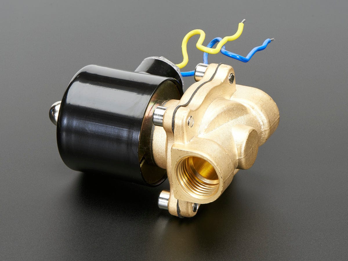 Brass Liquid Solenoid Valve - 12V - 1/2 NPS - Image 2