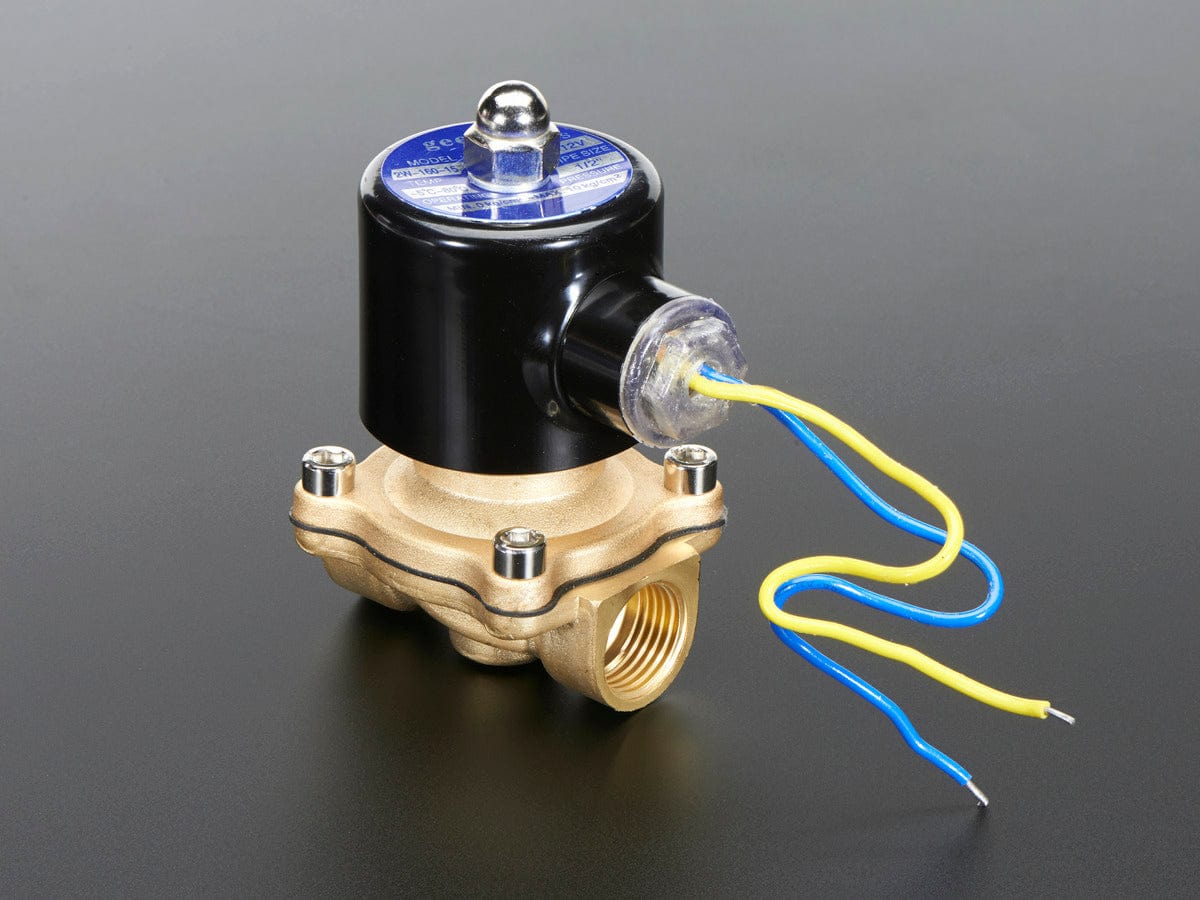 Brass Liquid Solenoid Valve - 12V - 1/2 NPS - Image 3