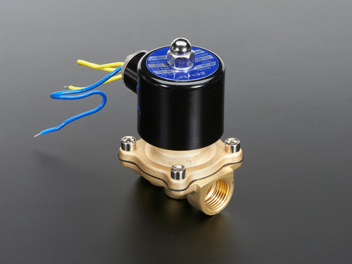 Brass Liquid Solenoid Valve - 12V - 1/2 NPS - Image 4