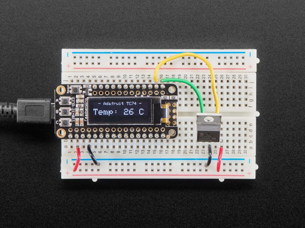 Breadboard Friendly I2C Temperature Sensor - TC74A0 (TC74A0-5.0VAT) - Image 2
