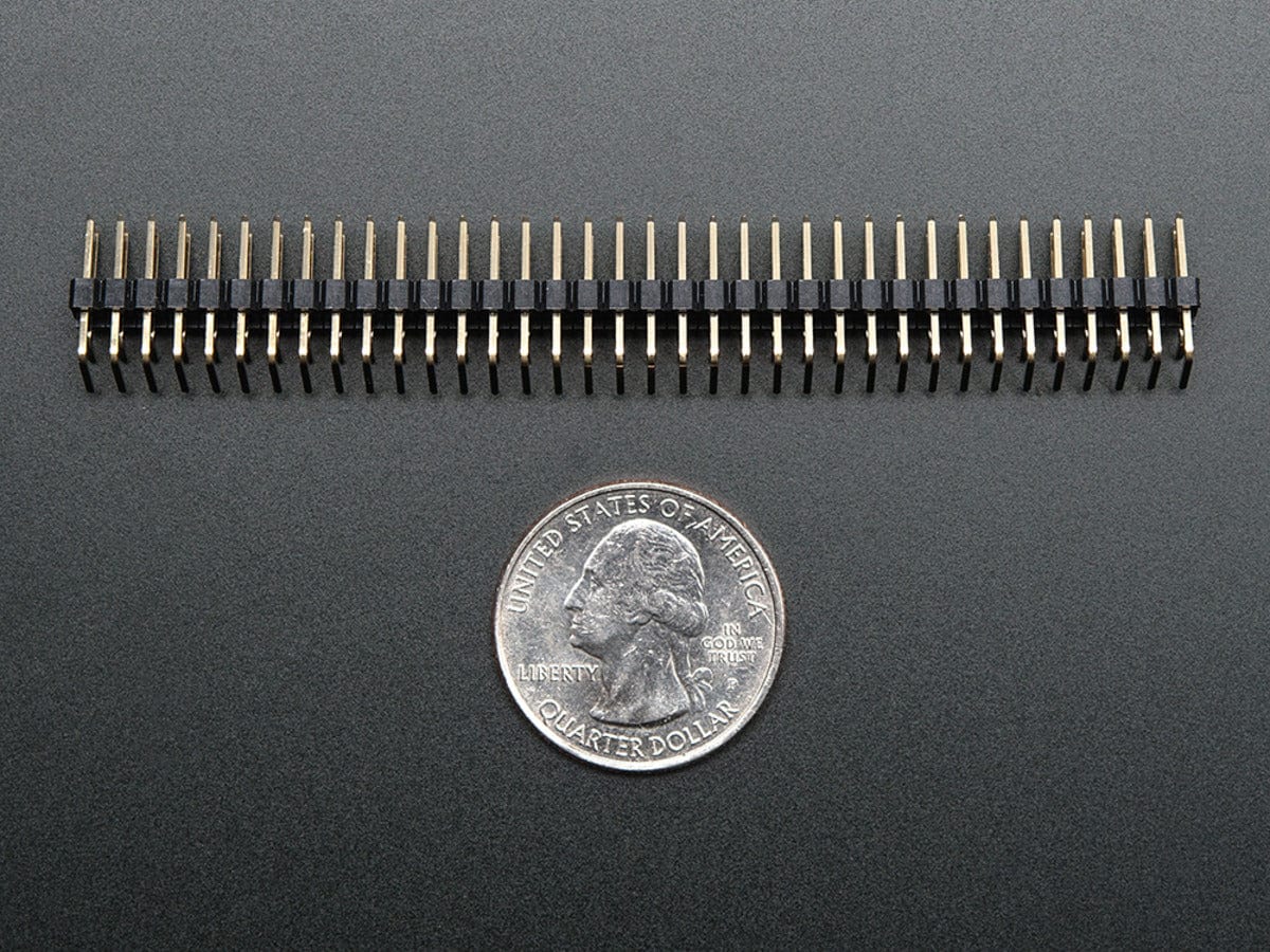 Break-away 0.1" 2x36-pin strip right-angle male header (5 pack) - Image 3