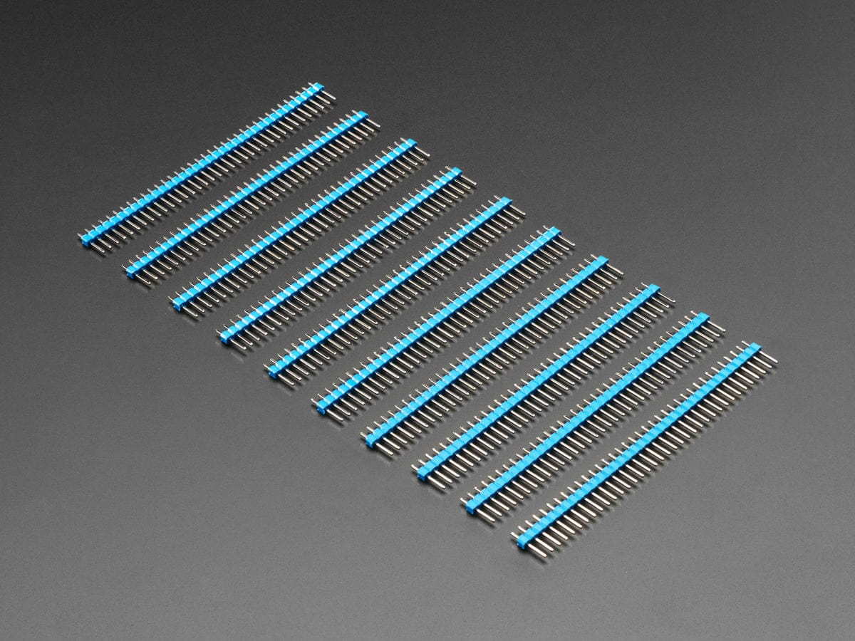 Break-away 0.1" 36-pin strip male header - Blue - 10 pack - Image 2