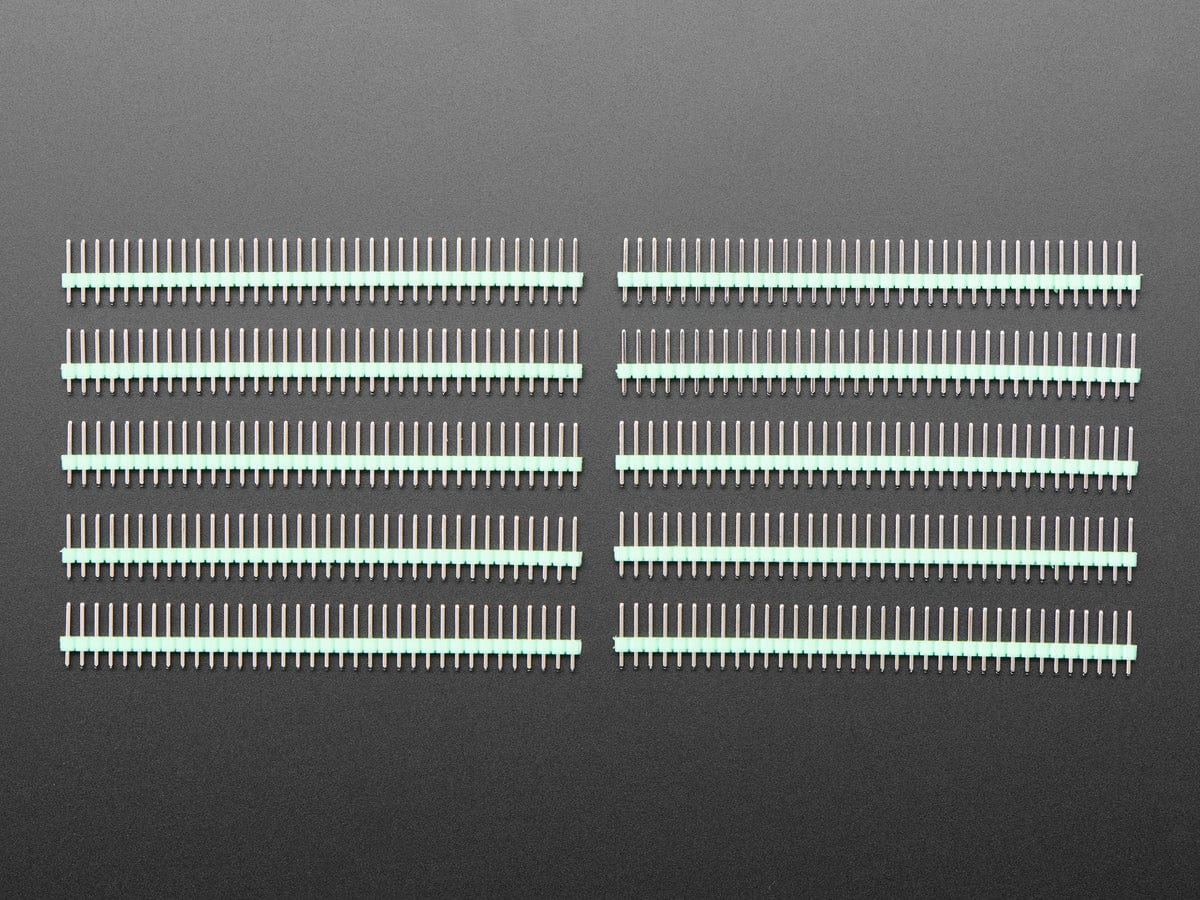 Break-away 0.1" 36-pin strip male header - Green - 10 pack