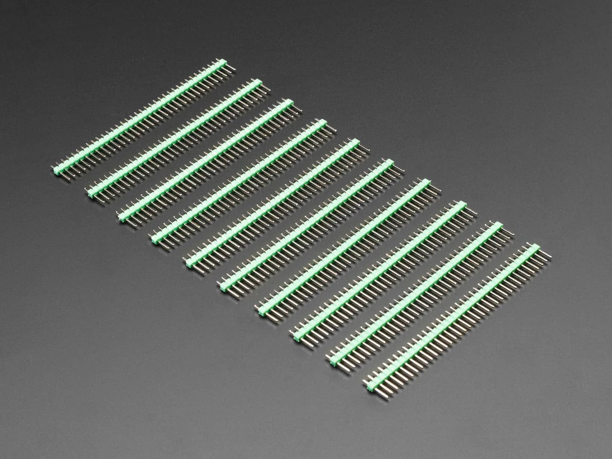 Break-away 0.1" 36-pin strip male header - Green - 10 pack - Image 2