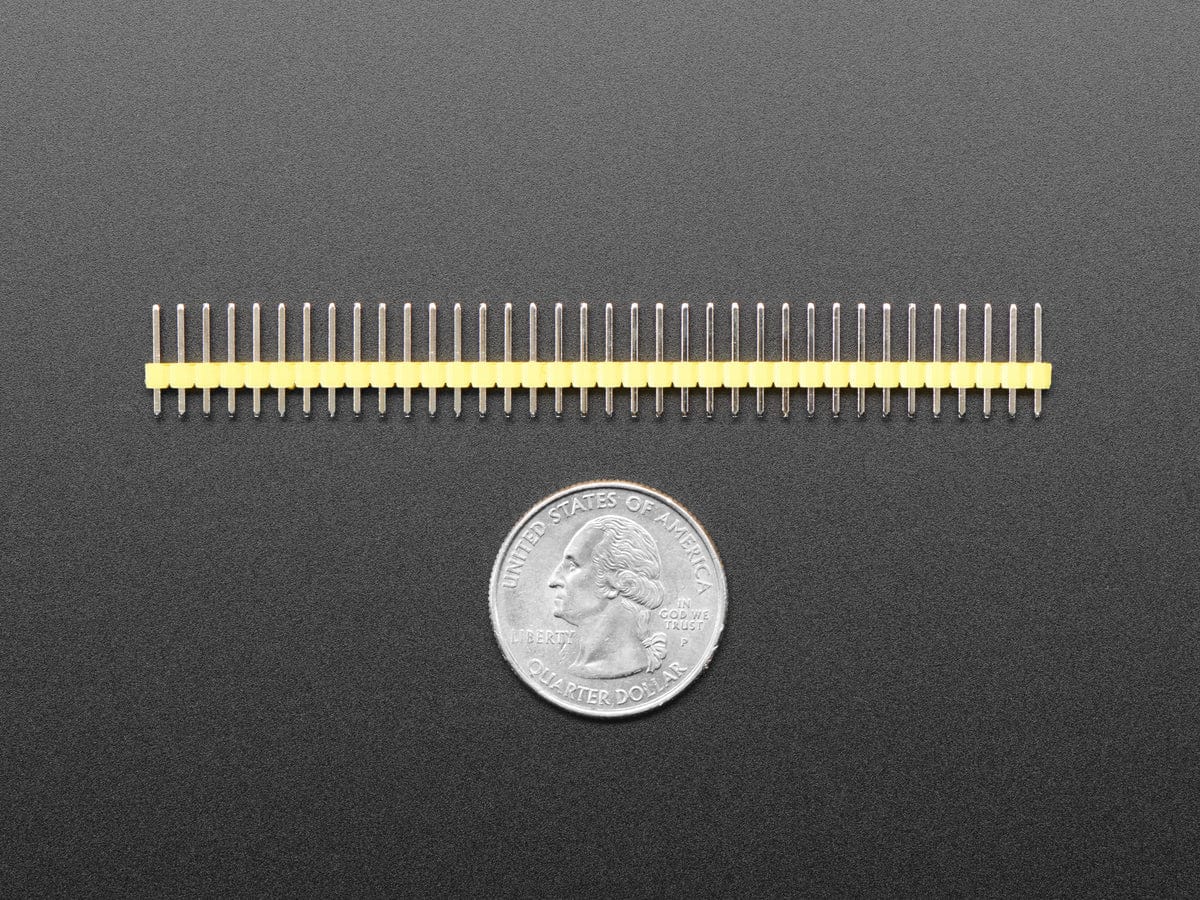 Break-away 0.1" 36-pin strip male header - Yellow - 10 pack - Image 3