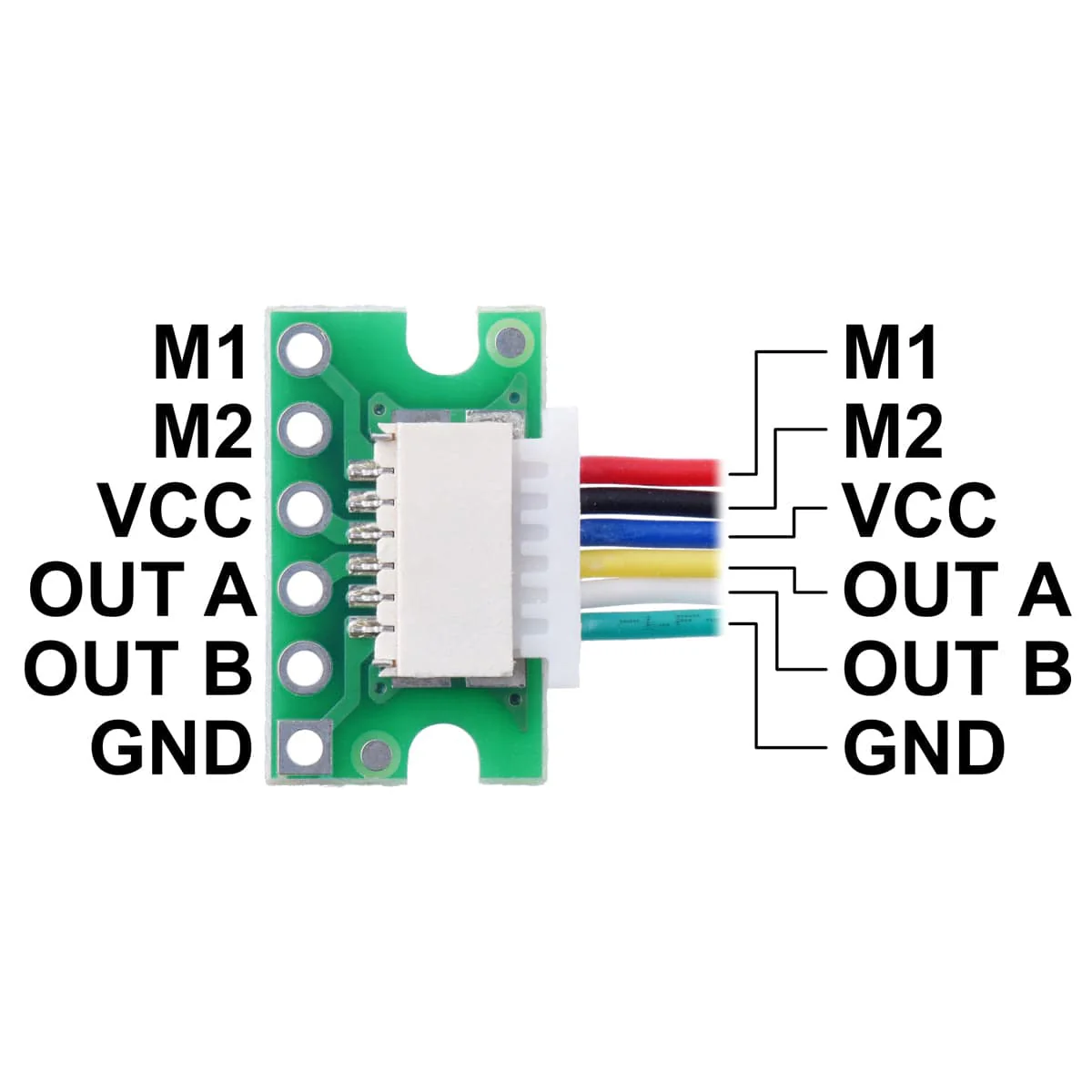 Breakout for 6-pin JST SH-Style Connector - Side Entry - Image 7