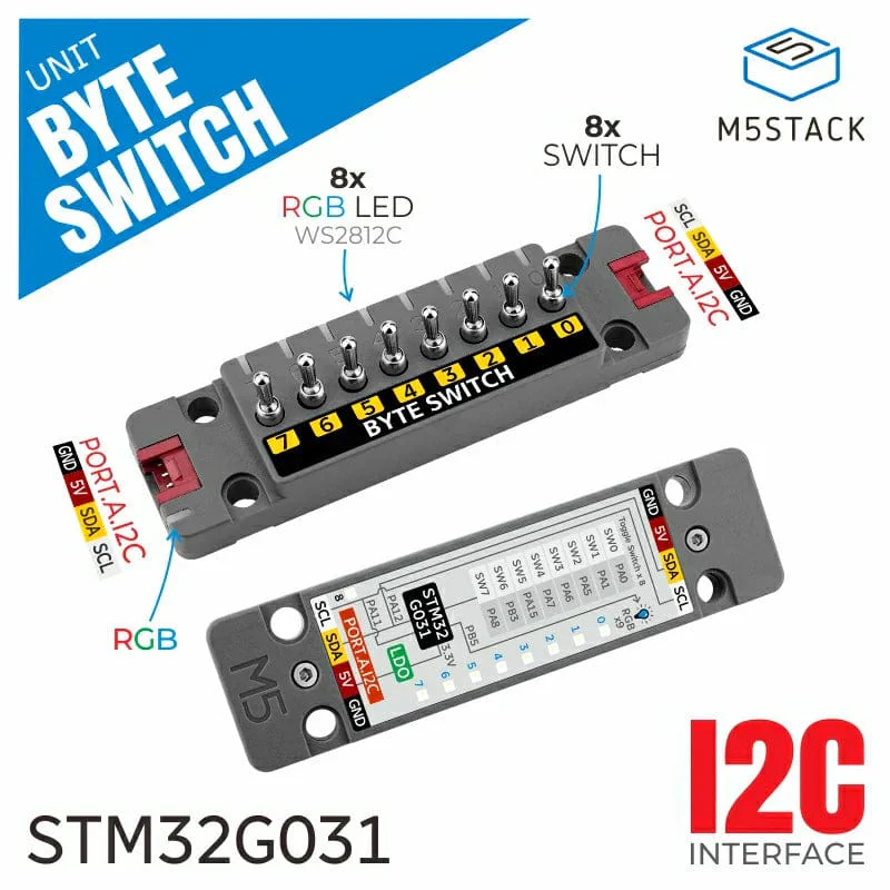 Byte Switch Unit with 8x Switches (STM32G031) - Image 2