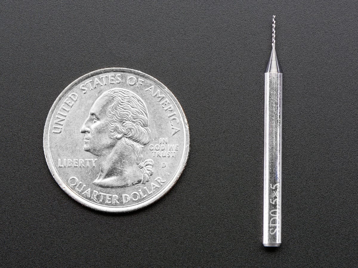 Carbide Square End Mill - 1/8" Shaft - 0.5mm Diameter - Image 3