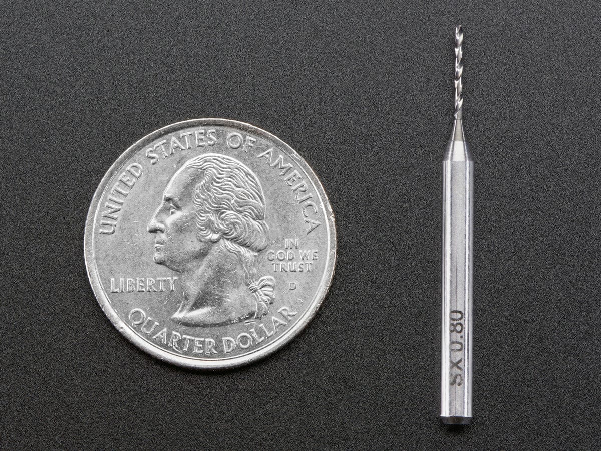 Carbide Square End Mill - 1/8" Shaft - 0.8mm Diameter - Image 3