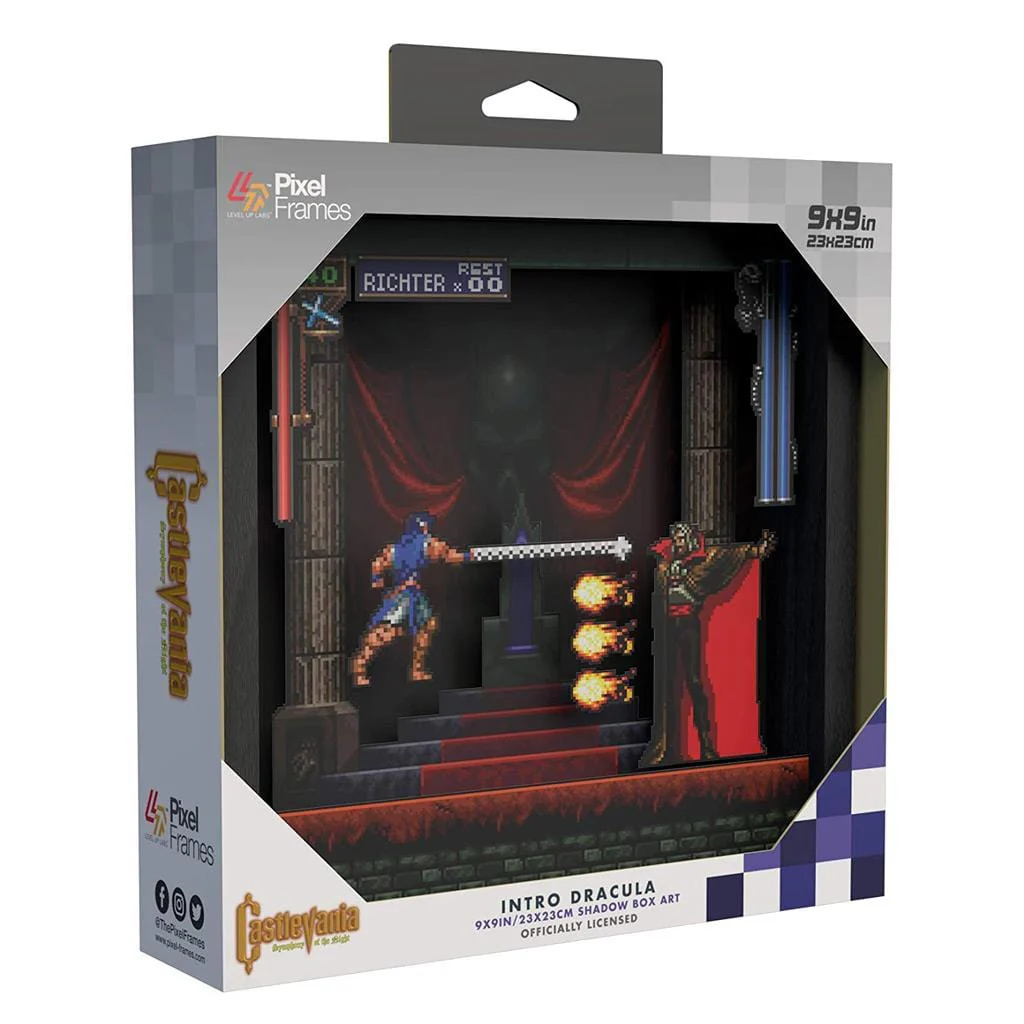 Castlevania: Symphony of the Night Intro Dracula Pixel Frame (9x9") [Discontinued] - Image 2