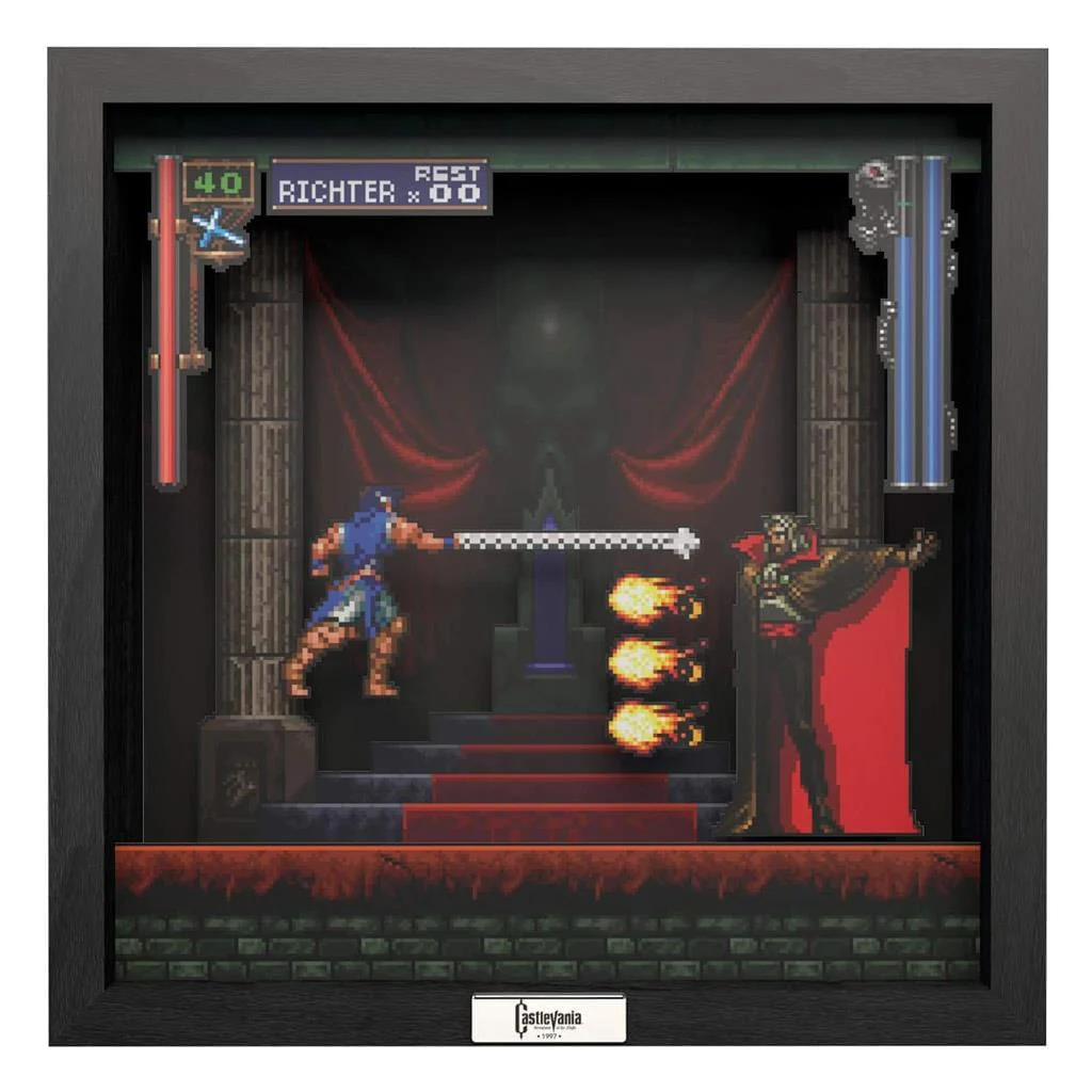 Castlevania: Symphony of the Night Intro Dracula Pixel Frame (9x9") [Discontinued] - Image 4