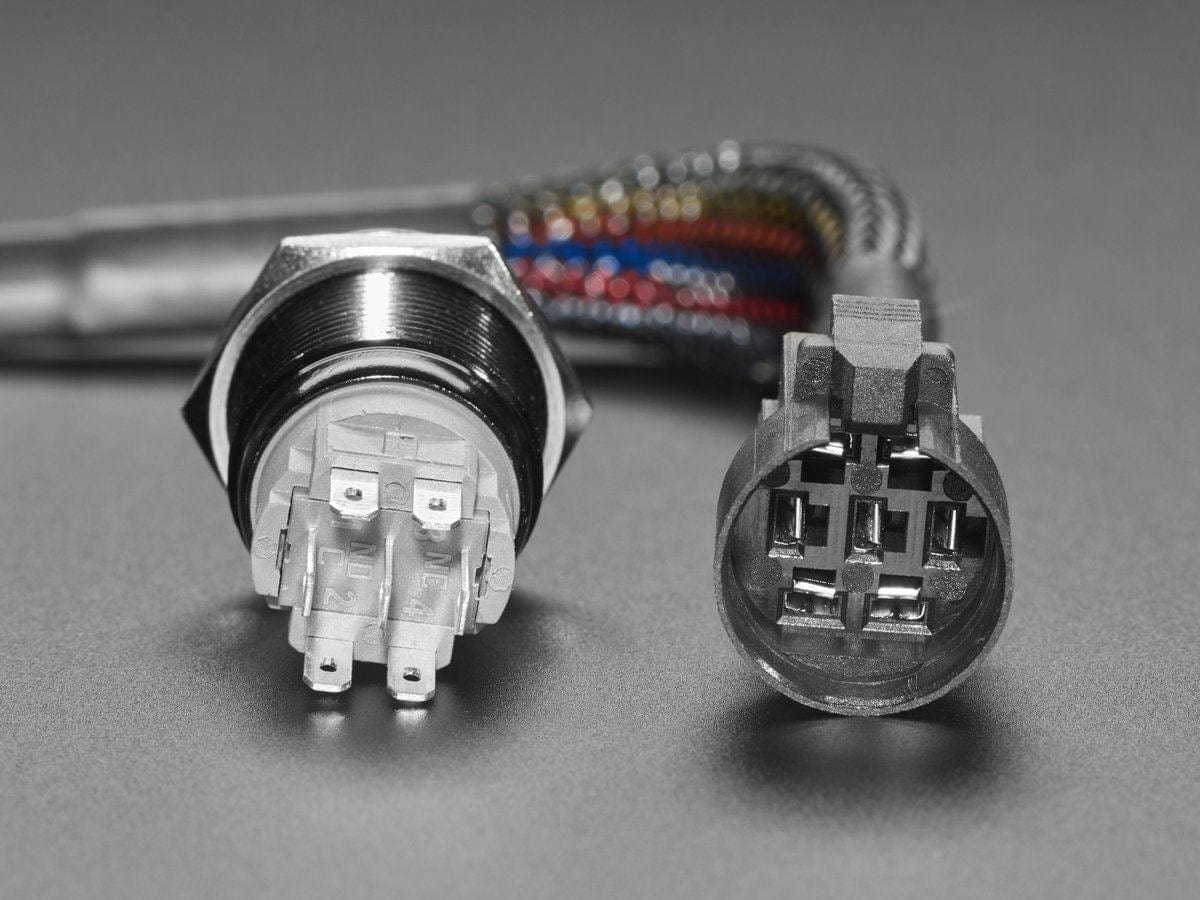 ChromaTek 19mm Rugged Latching Metal Pushbutton with NeoPixel (19-B-L-F1) - Image 4