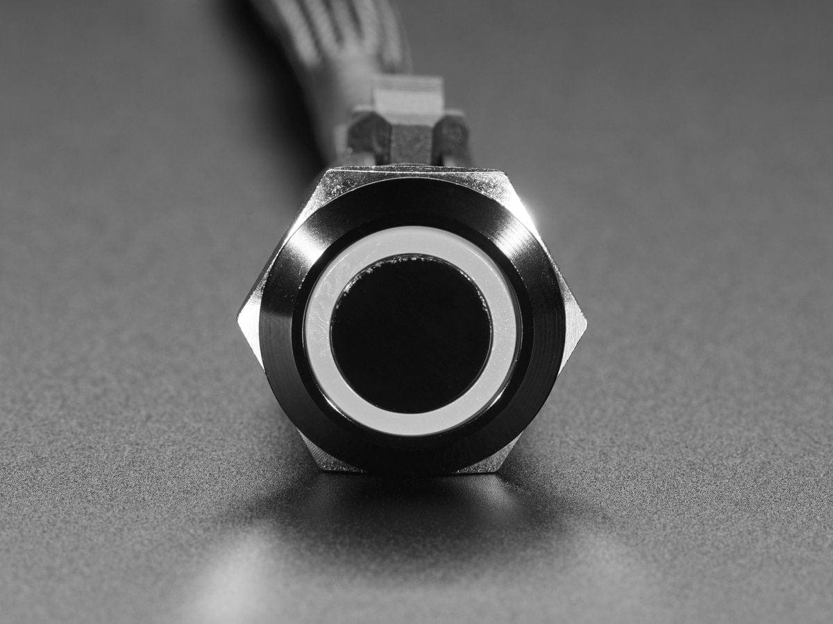 ChromaTek Rugged Metal Pushbutton - 19mm 5V NeoPixel Momentary (19-B-M-F1) - Image 2