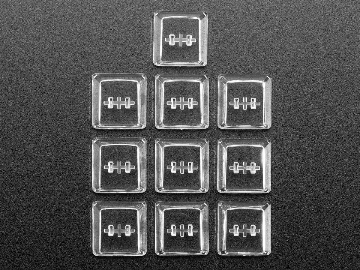 Clear Kailh CHOC Slim Key Caps x 10 pack [Discontinued] - Image 3