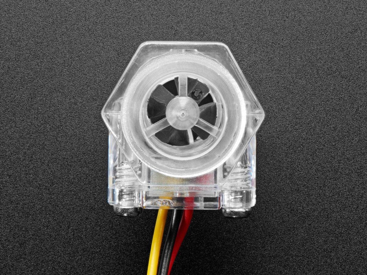 Clear Turbine Water Flow Sensor with 3-pin JST - Image 2