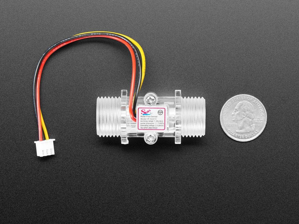 Clear Turbine Water Flow Sensor with 3-pin JST - Image 3