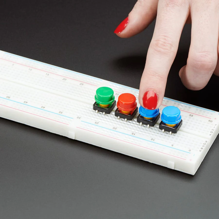 Colourful Round Tactile Button Switch Assortment - 15 pack - Image 4