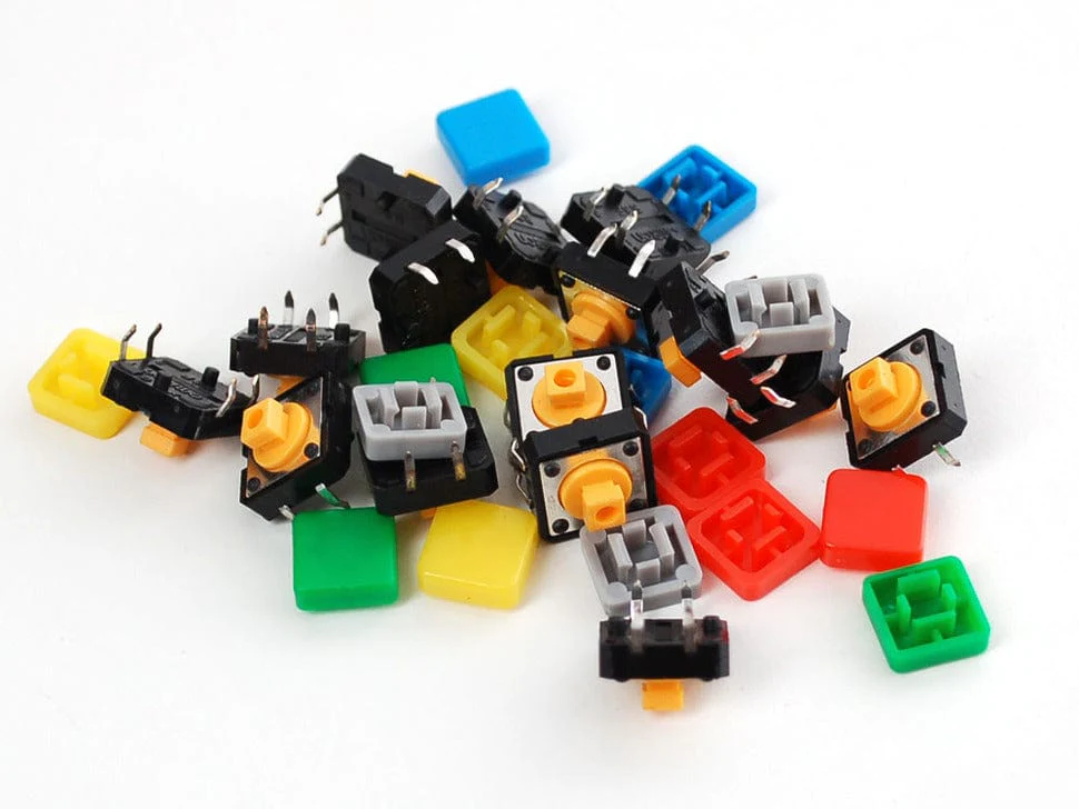 Colorful 12mm Square Tactile Button Switch Assortment - 15 pack - Image 3