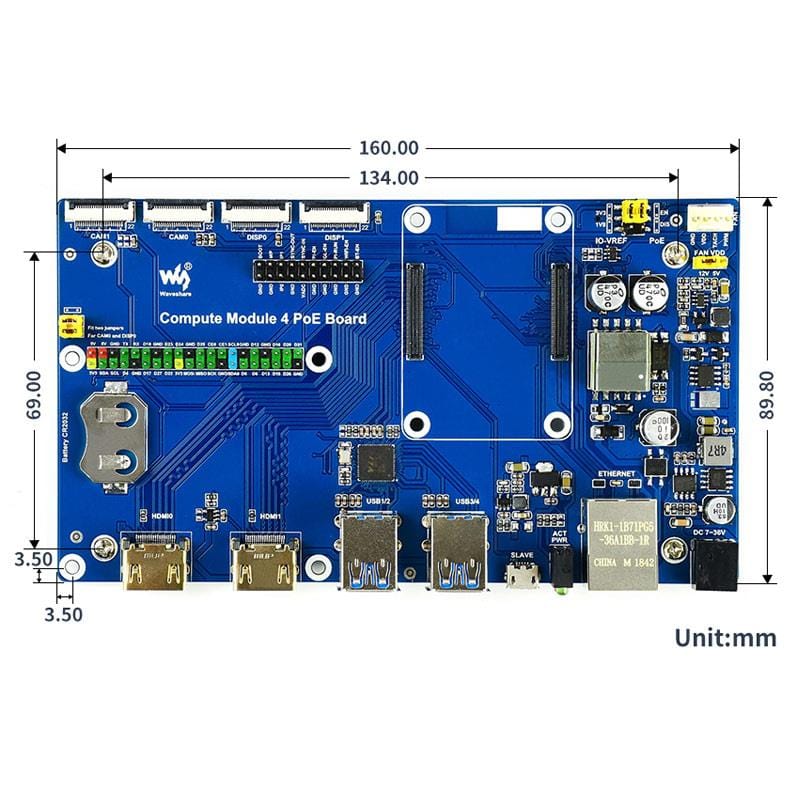 Compute Module 4 IO Board with PoE - Image 9
